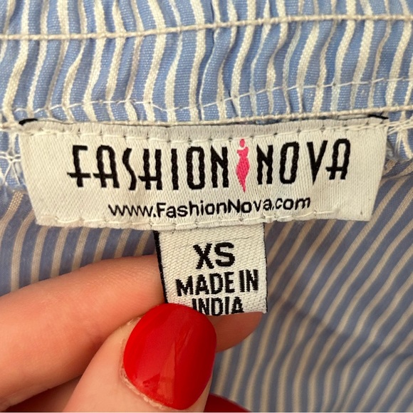 Women’s Off-Shoulder Tie-Up Blouse | Size XS - Picture 3 of 3